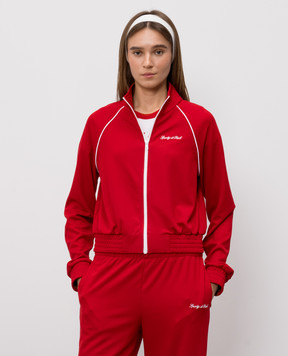 Sporty & Rich Червона спортивна куртка з вишивкою логотипа JA066710326RE33
