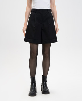 Max Mara Weekend Черные шорты BUSSOLA из шерсти BUSSOLA1234