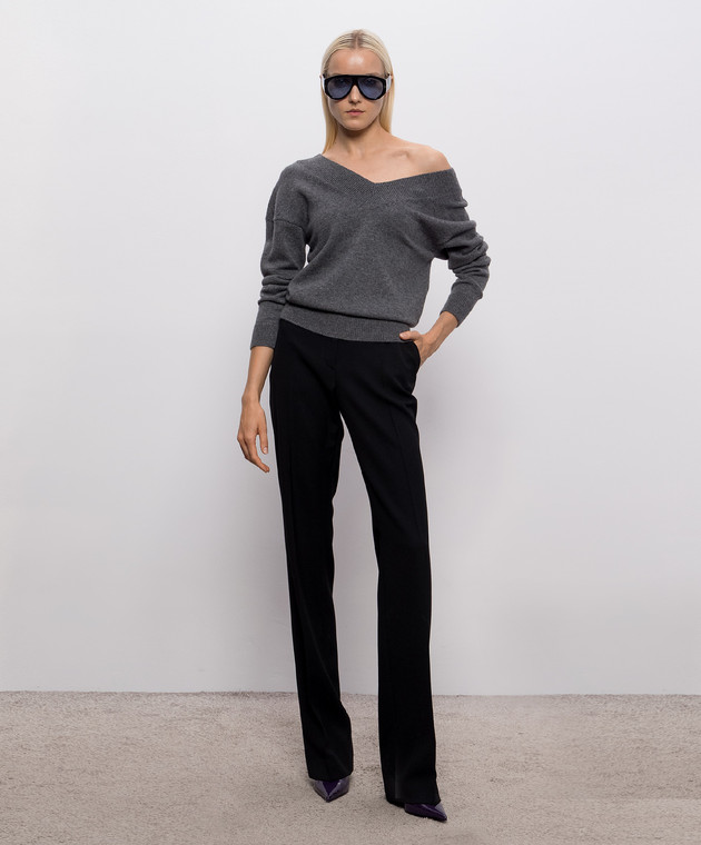 Tom Ford Серый пуловер из кашемира MAK1482YAX1074 изображение 2