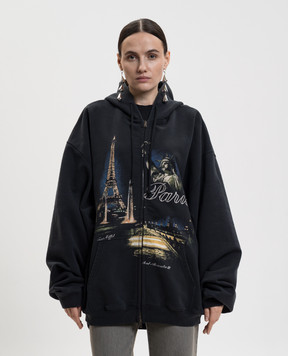 Vetements Черная спортивная куртка с принтом ME76ZU242Bw
