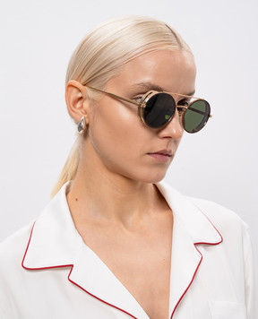 Linda Farrow Золотисті сонцезахисні окуляри Baret LFL1631C2SUN