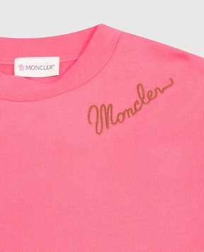 Moncler ENFANT Дитячий рожевий утеплений світшот з вишивкою логотипа L29548G00014899PS