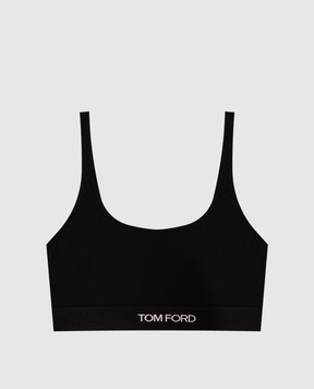 Tom Ford Черный топ с логотипом BRJ016JEX011
