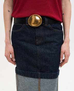 Khaite Черный кожаный ремень Keefe 10153763