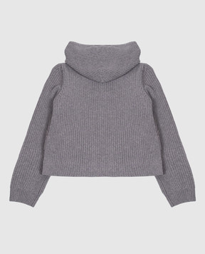 Moncler ENFANT Детская серая комбинированная куртка L29549B00014M4281