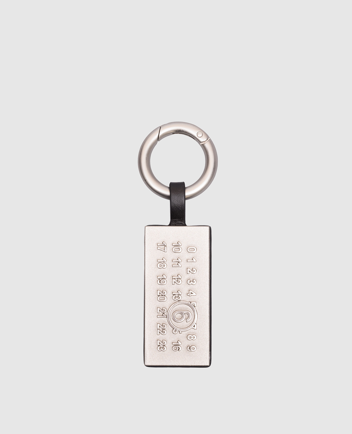 

Черный кожаный брелок для сумки Numeric tag, Брелоки