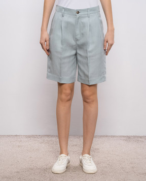 Woolrich Зелені бермуди з льоном CFWWSH2005FRUT3043