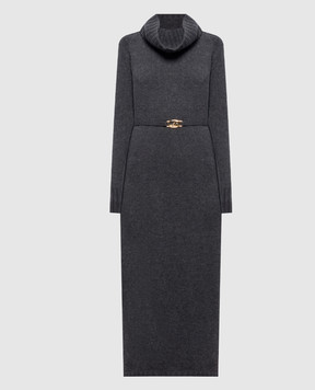Twinset Серое платье с шерстью 262TT3212