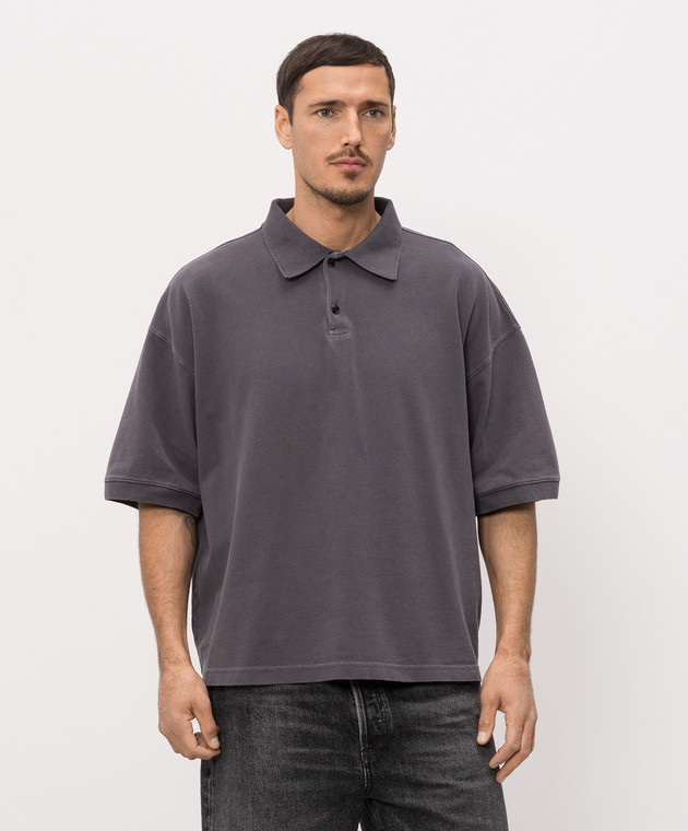 AGOLDE Сіре поло Curren A10523074 зображення 3