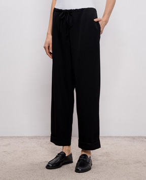 The Row Черные штаны Delano из шерсти 10772W4369