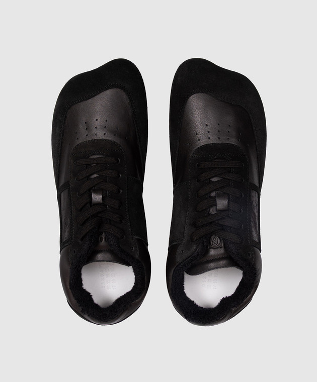 Maison Margiela MM6 Чорні комбіновані анатомічні кросівки SH3WS0012P6435 зображення 4