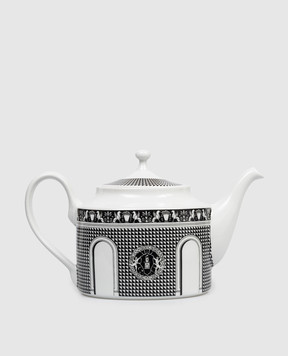Fornasetti Білий порцеляновий чайник Facciata Quattrocentesca P22X200