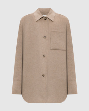 JOSEPH Бежева куртка Wada з вовни і кашеміру в стилі сорочки JF009594