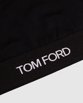Tom Ford Черный топ с логотипом BRJ016JEX011