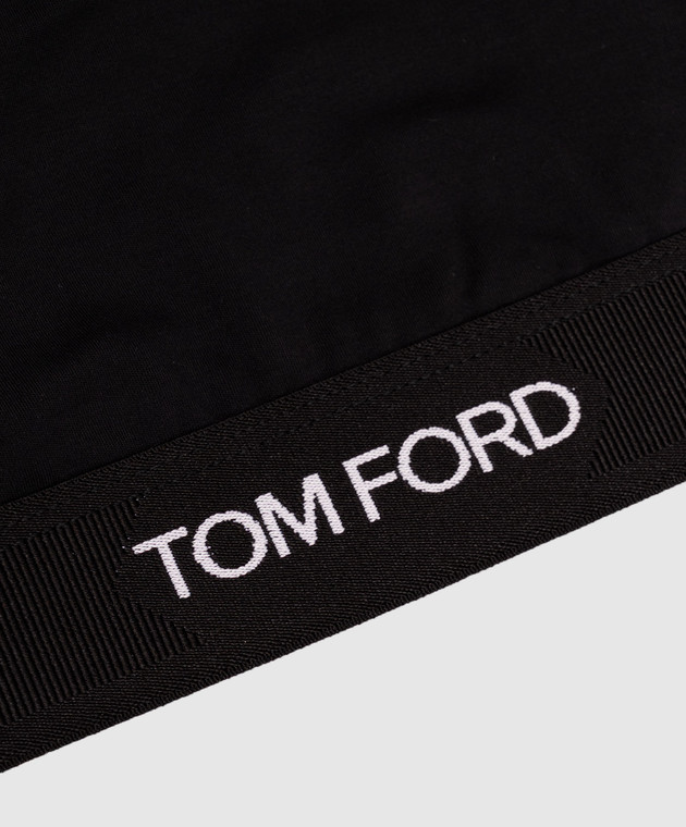 Tom Ford Черный топ с логотипом BRJ016JEX011 изображение 3