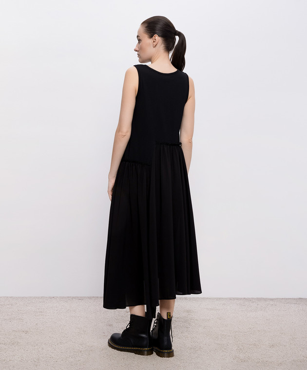 Y`S Yamamoto Чорна сукня з оборкою YKD14802 зображення 4