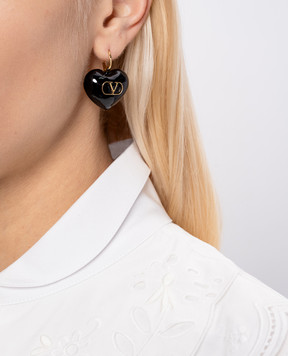 Valentino Черные серьги Coeur Royal 8W2J0AE4MJP