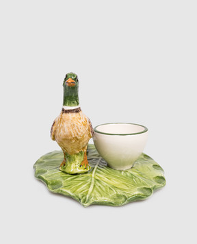 Au Bain Marie Зеленая керамическая подставка для яйца Pheasant ABMBACOQ1