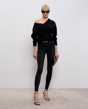 Tom Ford Черные леггинсы с логотипом PAJ096JEX087
