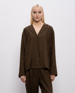 Toteme Коричнева сорочка 251WRT976FB0080