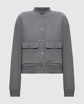 Mackage Серый бомбер в полоску JUNIPERK