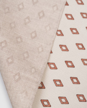 Brunello Cucinelli Двостороння хустка-паше із шовку у візерунок MX8730091