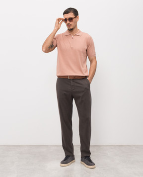 Kiton Коричневі штани з патчем UPLACK0606H