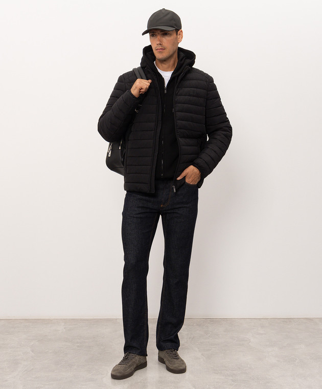 Trussardi Черная утепленная спортивная куртка G8508000256NMF518F09 изображение 2