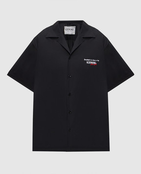 Iceberg Черная рубашка с принтом Peanuts G0400187