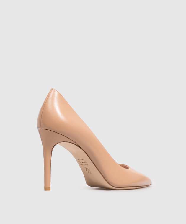 Stuart Weitzman Бежевые кожаные туфли POWER SK303 изображение 3