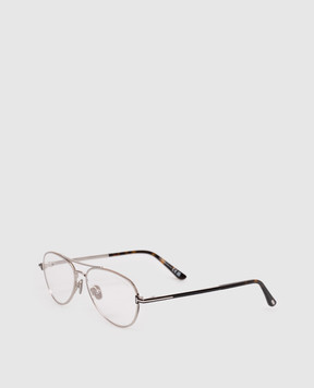 Tom Ford Серебристые очки PILOT FT6128B