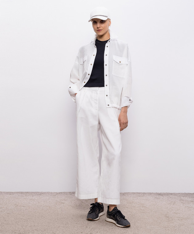 Brunello Cucinelli Темно-серый топ в рубчик MPTC8BJ310 изображение 2