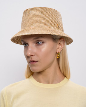 Saint Laurent Бежевий солом'яний клош Maglina 7030123YG57