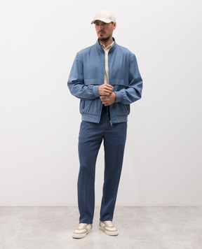 Brett Johnson Синяя куртка из шерсти с эмблемой SS26O86LP597OCE