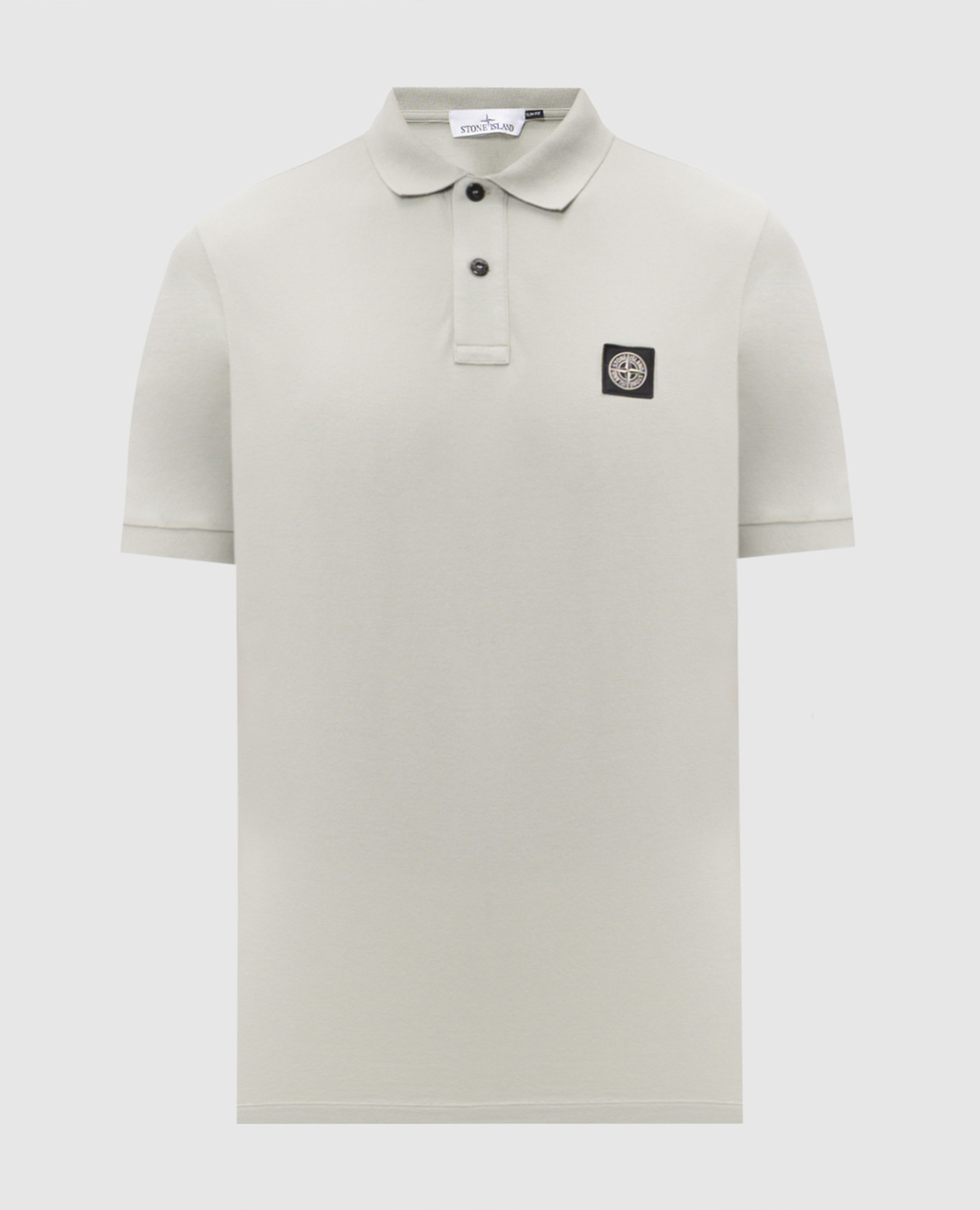 Зеленое поло с нашивкой логотипа