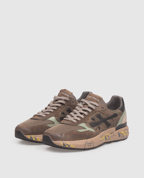 Premiata Комбинированные кроссовки Mick 0.1 цвета хаки MICK01