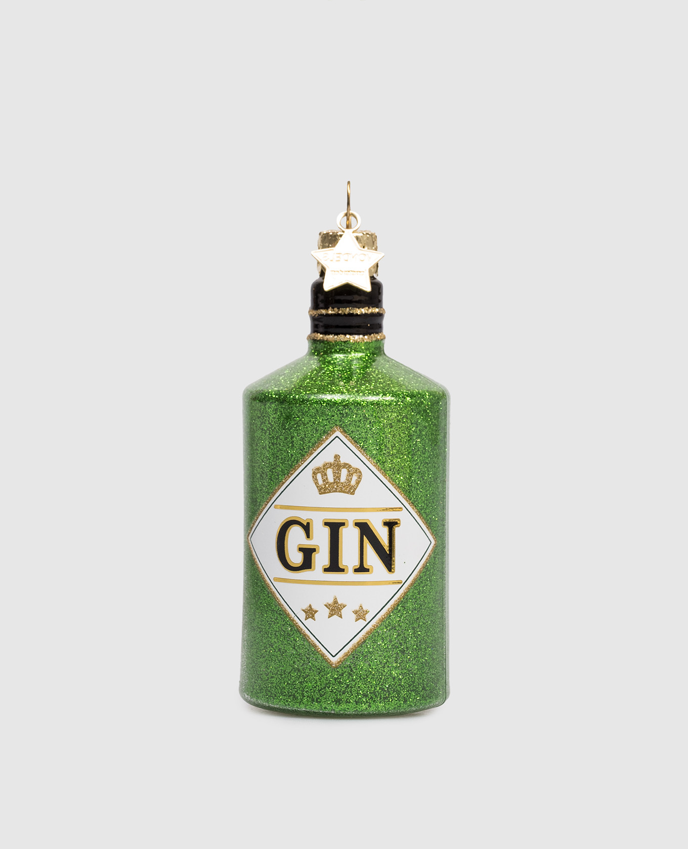 

Елочная игрушка Gin Bottle, Зеленый, Елочные украшения