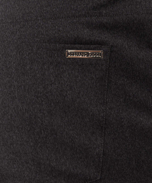 Stefano Ricci Серые брюки из шерсти M1T6300150W0029T изображение 5