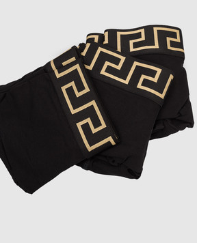 Versace Набір чорних трусів-боксерів з емблемою AU103261A10011