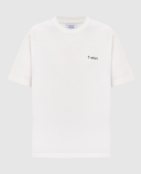 Vetements Футболка цвета айвори с контрастным принтом MH27TR220Ww
