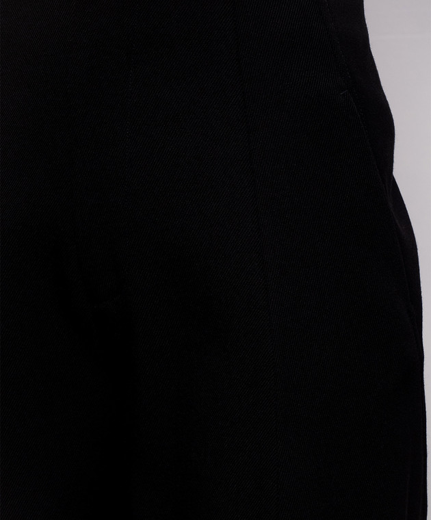 Victoria Beckham Черные штаны Eugenie из шерсти 1425WTR006632C изображение 5