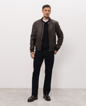Trussardi Голубое поло из шерсти с контрастной вышивкой логотипа M0788000131NMK639K30