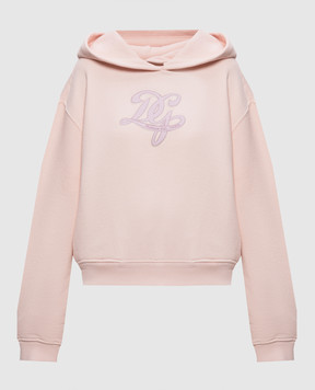 Dolce&Gabbana Рожеве худі з нашивкою монограми F9S47ZGDDMI