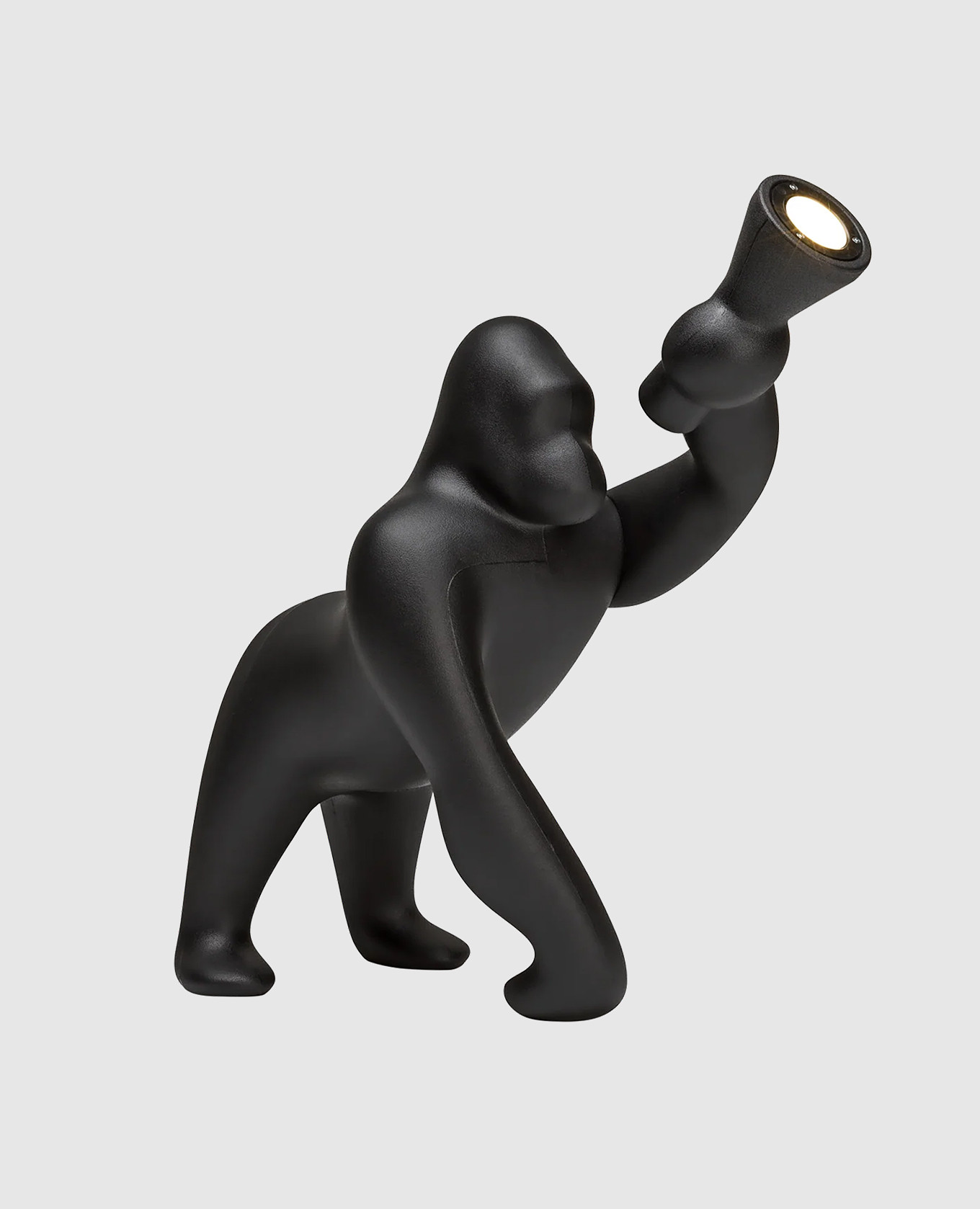 

Черная настольная лампа Kong, Черный, Декор