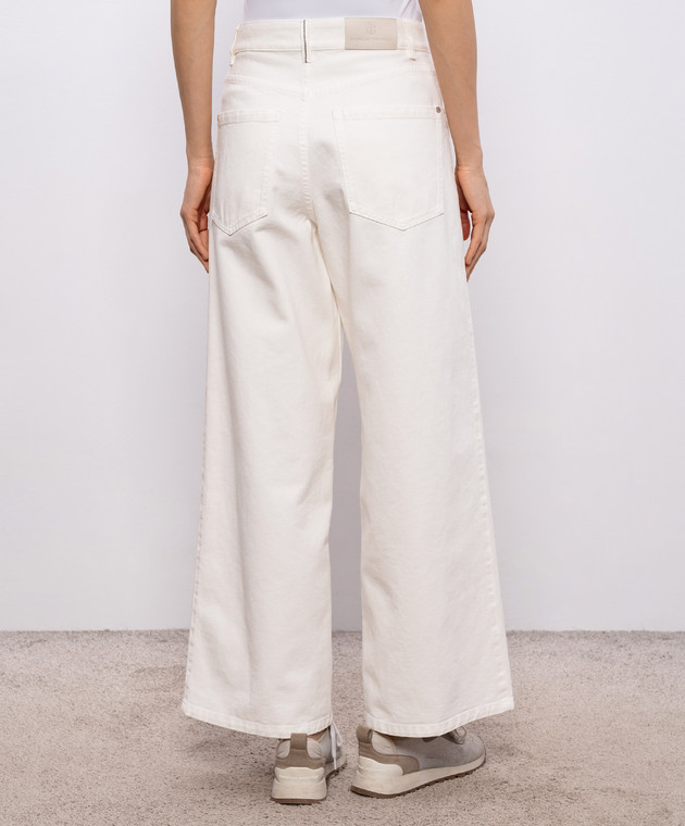 Brunello Cucinelli Белые джинсы с логотип патч M0H81P4075 изображение 4
