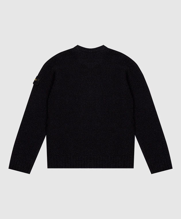 Stone Island Дитячий темно-синій светр з вовною L2S165100006S0M2214 зображення 2