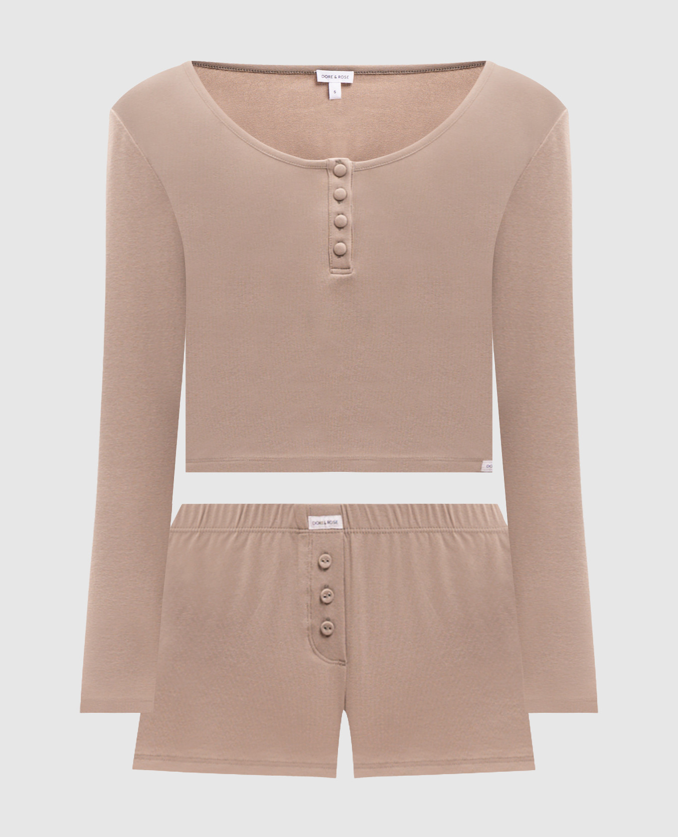 Пижама Henley цвета хаки