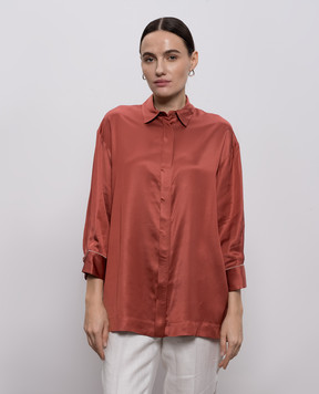 Peserico Красная блуза с цепочкой мониль A0640106638