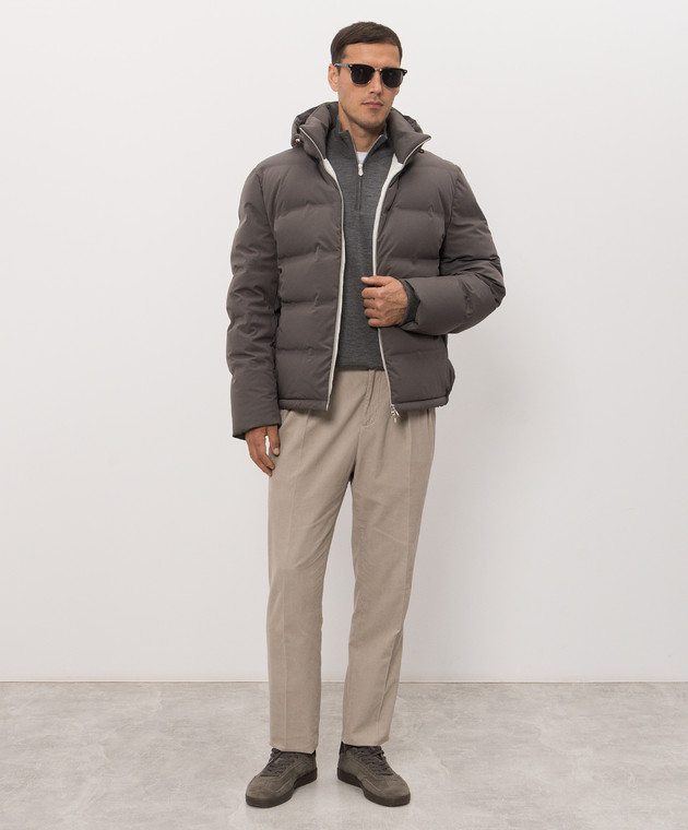 Brunello Cucinelli Джемпер серого цвета из шерсти и кашемира M2400124 изображение 2