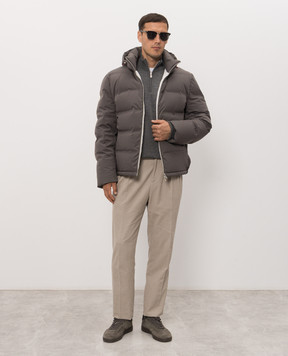 Brunello Cucinelli Джемпер сірого кольору з вовни та кашеміру M2400124